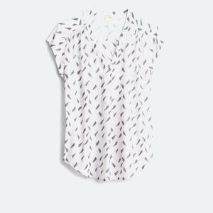 fun2fun feather print blouse